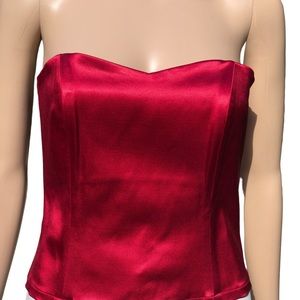 Maria Bianca Nero red satin like bustier Sz m Valentine’s Day special!!!